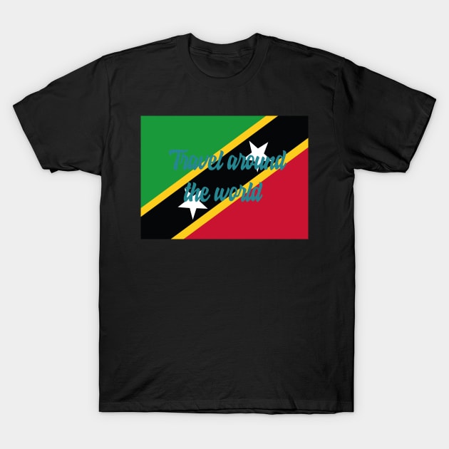 Travel Around the World - Saint Kitts and Nevis T-Shirt by Byntar